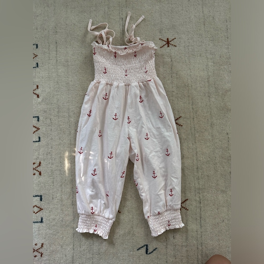 SweetHoney pink anchor romper size 3T